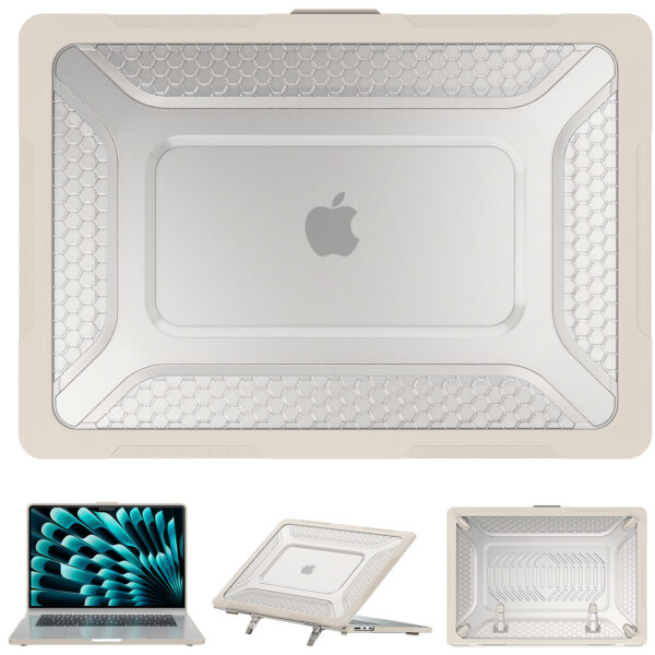 Turtle Shift Laptopcover Shield MacBook Air 15.3' inch - 2024 / 2023 - A2941 / A3114 - Beige
