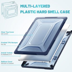 Turtle Shift Laptopcover Shield MacBook Pro 13' inch - 2022 / 2020 / 2018 - A2338 / A2289 / A2251 / A2159 / A1989 / A1706 / A1708 - Blauw - 1