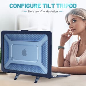 Turtle Shift Laptopcover Shield MacBook Pro 13' inch - 2022 / 2020 / 2018 - A2338 / A2289 / A2251 / A2159 / A1989 / A1706 / A1708 - Blauw - 7