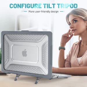 Turtle Shift Laptopcover Shield MacBook Pro 13' inch - 2022 / 2020 / 2018 - A2338 / A2289 / A2251 / A2159 / A1989 / A1706 / A1708 - Grijs - 7