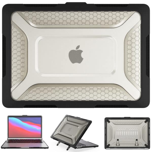 Turtle Shift Laptopcover Shield MacBook Pro 13' inch - 2022 / 2020 / 2018 - A2338 / A2289 / A2251 / A2159 / A1989 / A1706 / A1708 - Zwart