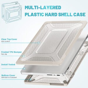 Turtle Shift Laptopcover Shield MacBook Pro 14' inch - 2023 / 2021 - A2442 / A2779 / A2918 / A2992 - Beige - 1