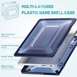 Turtle Shift Laptopcover Shield MacBook Pro 14' inch - 2023 / 2021 - A2442 / A2779 / A2918 / A2992 - Blauw - 1