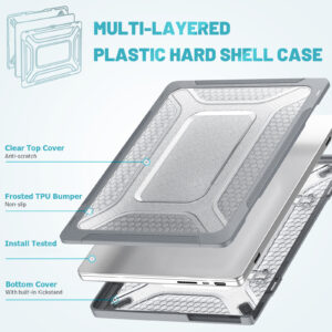 Turtle Shift Laptopcover Shield MacBook Pro 14' inch - 2023 / 2021 - A2442 / A2779 / A2918 / A2992 - Grijs - 1