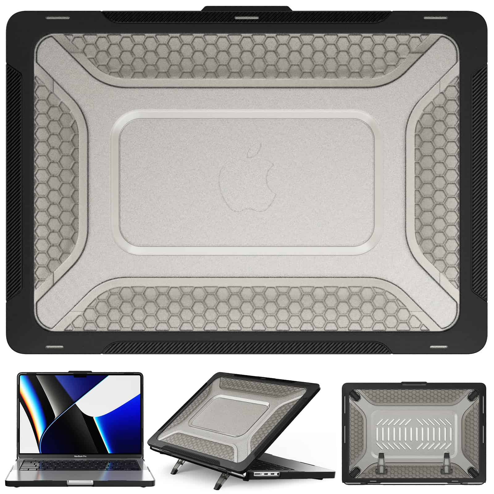Turtle Shift Laptopcover Shield MacBook Pro 14' inch - 2023 / 2021 - A2442 / A2779 / A2918 / A2992 - Zwart Main Image