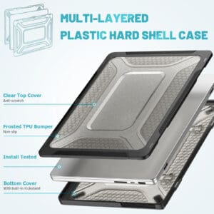 Turtle Shift Laptopcover Shield MacBook Pro 14' inch - 2023 / 2021 - A2442 / A2779 / A2918 / A2992 - Zwart - 1