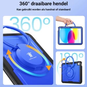 Turtle Shift Perfect Grip Hoes met screen protector iPad 11 en iPad 10 - 10.9 inch - Blauw - 5