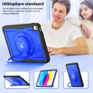Turtle Shift Perfect Grip Hoes met screen protector iPad 11 en iPad 10 - 10.9 inch - Blauw - 6