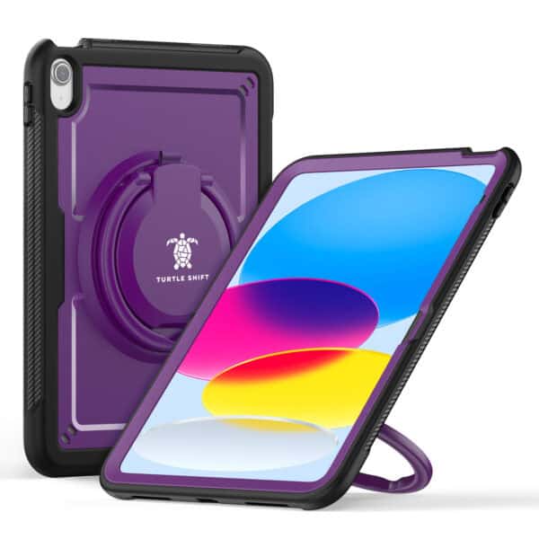 Turtle Shift Perfect Grip Hoes met screen protector iPad 11 en iPad 10 - 10.9 inch - Paars