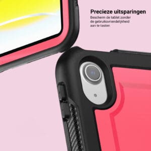 Turtle Shift Perfect Grip Hoes met screen protector iPad 11 en iPad 10 - 10.9 inch - Roze - 3