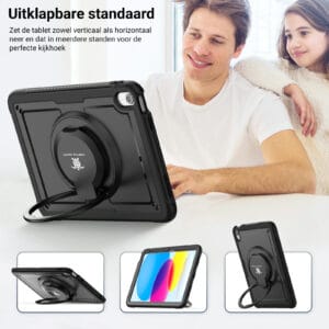Turtle Shift Perfect Grip Hoes met screen protector iPad 11 en iPad 10 - 10.9 inch - Zwart - 6
