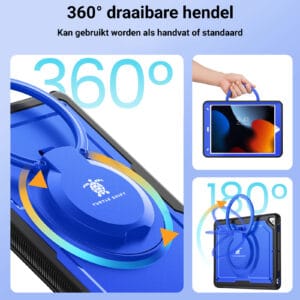 Turtle Shift Perfect Grip Hoes met screen protector iPad 9 2021 / iPad 8 2020 / iPad 7 2019 - 10.2 inch - Blauw - 5