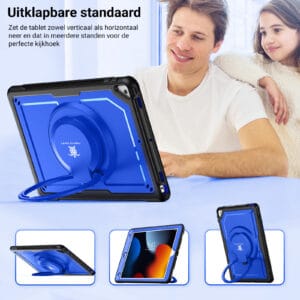 Turtle Shift Perfect Grip Hoes met screen protector iPad 9 2021 / iPad 8 2020 / iPad 7 2019 - 10.2 inch - Blauw - 6
