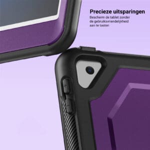Turtle Shift Perfect Grip Hoes met screen protector iPad 9 2021 / iPad 8 2020 / iPad 7 2019 - 10.2 inch - Paars - 3