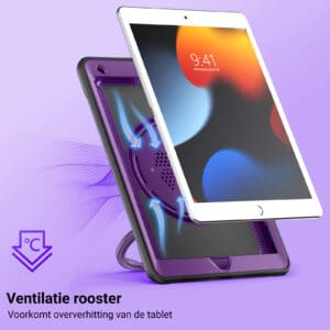 Turtle Shift Perfect Grip Hoes met screen protector iPad 9 2021 / iPad 8 2020 / iPad 7 2019 - 10.2 inch - Paars - 4
