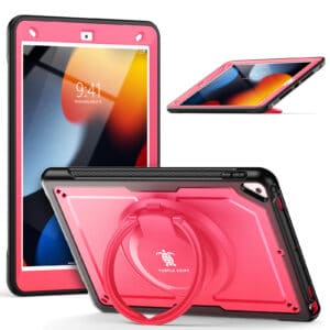Turtle Shift Perfect Grip Hoes met screen protector iPad 9 2021 / iPad 8 2020 / iPad 7 2019 - 10.2 inch - Roze Main Image