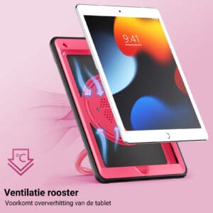 Turtle Shift Perfect Grip Hoes met screen protector iPad 9 2021 / iPad 8 2020 / iPad 7 2019 - 10.2 inch - Roze - 4