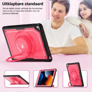 Turtle Shift Perfect Grip Hoes met screen protector iPad 9 2021 / iPad 8 2020 / iPad 7 2019 - 10.2 inch - Roze - 6