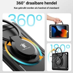 Turtle Shift Perfect Grip Hoes met screen protector iPad 9 2021 / iPad 8 2020 / iPad 7 2019 - 10.2 inch - Zwart - 5