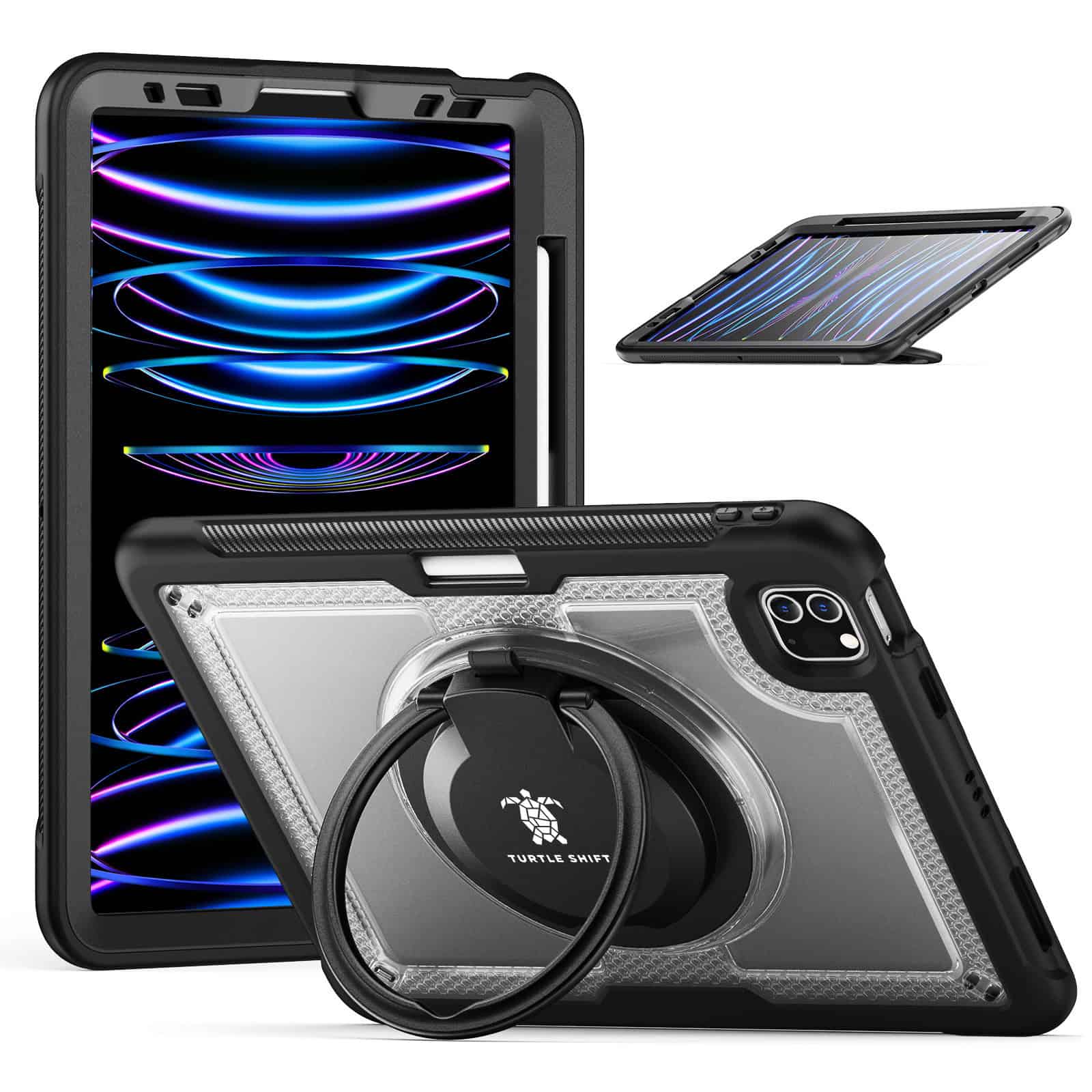 Turtle Shift Perfect Grip Hoes met screen protector iPad Air 5 / Air 4 - 10.9 inch - Transparant Main Image