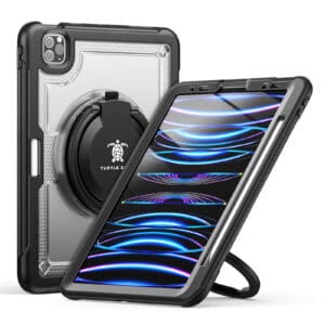 Turtle Shift Perfect Grip Hoes met screen protector iPad Air 5 / Air 4 - 10.9 inch - Transparant - 9