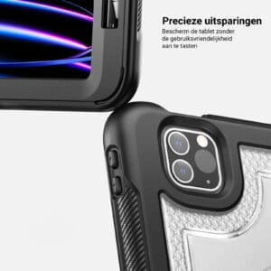 Turtle Shift Perfect Grip Hoes met screen protector iPad Air 5 / Air 4 - 10.9 inch - Transparant - 3