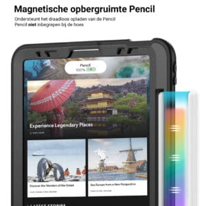 Turtle Shift Perfect Grip Hoes met screen protector iPad Air 5 / Air 4 - 10.9 inch - Transparant - 7