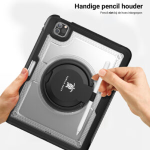 Turtle Shift Perfect Grip Hoes met screen protector iPad Air 5 / Air 4 - 10.9 inch - Transparant - 8