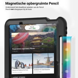 Turtle Shift Perfect Grip Hoes met screen protector iPad Air 6 (M3 en M2) - 11 inch 2024 - Zwart - 7