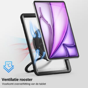 Turtle Shift Perfect Grip Hoes met screen protector iPad Air 6 (M3 en M2) - 13 inch (2025 / 2024) - Transparant - 4