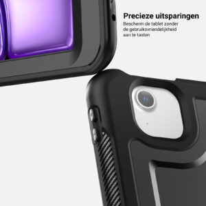 Turtle Shift Perfect Grip Hoes met screen protector iPad Air 6 (M3 en M2) - 13 inch (2025 / 2024) - Zwart - 3