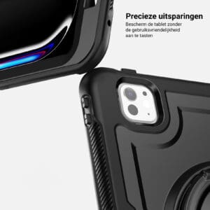 Turtle Shift Perfect Grip Hoes met screen protector iPad Pro M4 2024 - 11 inch 2024 - Zwart - 3