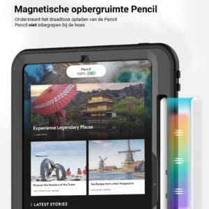 Turtle Shift Perfect Grip Hoes met screen protector iPad Pro M4 2024 - 11 inch 2024 - Zwart - 7
