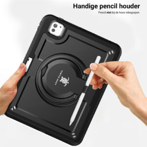 Turtle Shift Perfect Grip Hoes met screen protector iPad Pro M4 2024 - 11 inch 2024 - Zwart - 8