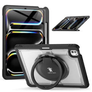 Turtle Shift Perfect Grip Hoes met screen protector iPad Pro M4 2024 - 13 inch 2024 - Transparant Main Image