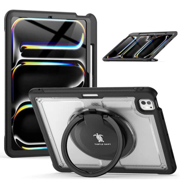 Turtle Shift Perfect Grip Hoes met screen protector iPad Pro M4 2024 - 13 inch 2024 - Transparant