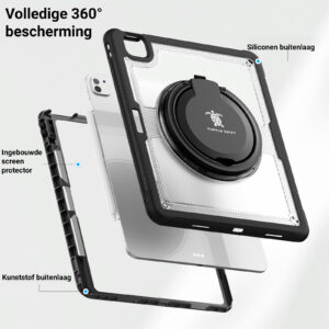 Turtle Shift Perfect Grip Hoes met screen protector iPad Pro M4 2024 - 13 inch 2024 - Transparant - 2