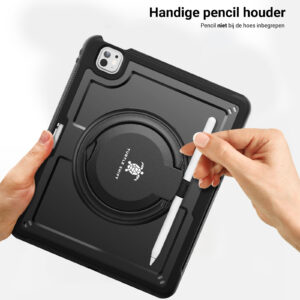Turtle Shift Perfect Grip Hoes met screen protector iPad Pro M4 2024 - 13 inch 2024 - Zwart - 8