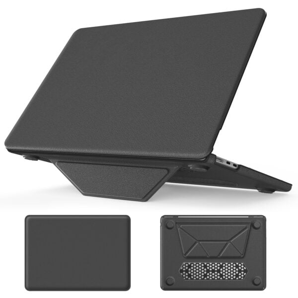 Turtle Shift vegan leer Laptopcover MacBook Air 13.6' inch - 2024 / 2022 - A2681 / A3113 - Grijs