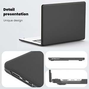 Turtle Shift vegan leer Laptopcover MacBook Air 15.3' inch - 2024 / 2023 - A2941/ A3114 - Grijs - 2
