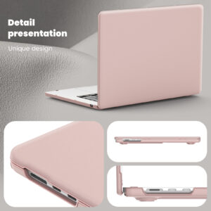 Turtle Shift vegan leer Laptopcover MacBook Air 15.3' inch - 2024 / 2023 - A2941/ A3114 - Roze - 2