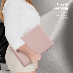 Turtle Shift vegan leer Laptopcover MacBook Air 15.3' inch - 2024 / 2023 - A2941/ A3114 - Roze - 3