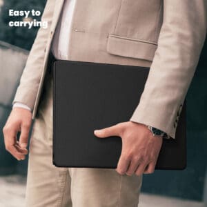 Turtle Shift vegan leer Laptopcover MacBook Air 15.3' inch - 2024 / 2023 - A2941/ A3114 - Zwart - 3