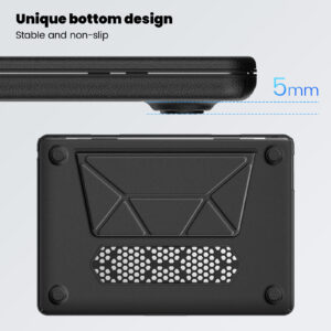 Turtle Shift vegan leer Laptopcover MacBook Air 15.3' inch - 2024 / 2023 - A2941/ A3114 - Zwart - 4