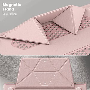 Turtle Shift vegan leer Laptopcover MacBook Pro 13' inch - 2022 / 2020 / 2018 - A2338 / A2289 / A2251 / A2159 / A1989 / A1706 / A1708 - Roze - 8