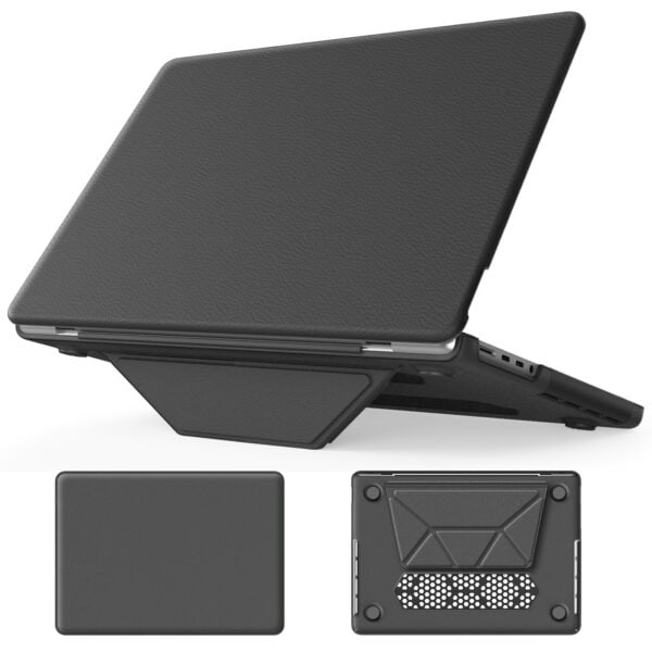 Turtle Shift vegan leer Laptopcover MacBook Pro 14' inch - 2023 / 2021 - A2442 / A2779 / A2918 / A2992 - Grijs