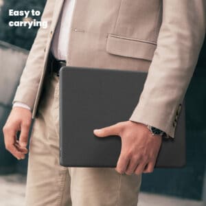 Turtle Shift vegan leer Laptopcover MacBook Pro 14' inch - 2023 / 2021 - A2442 / A2779 / A2918 / A2992 - Grijs - 3