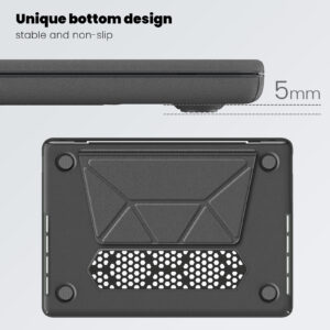 Turtle Shift vegan leer Laptopcover MacBook Pro 14' inch - 2023 / 2021 - A2442 / A2779 / A2918 / A2992 - Grijs - 4