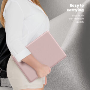 Turtle Shift vegan leer Laptopcover MacBook Pro 14' inch - 2023 / 2021 - A2442 / A2779 / A2918 / A2992 - Roze - 3