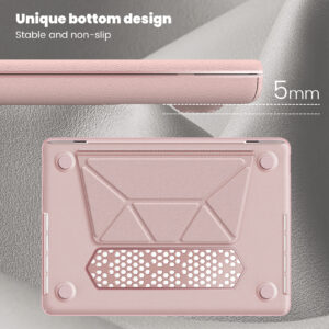 Turtle Shift vegan leer Laptopcover MacBook Pro 14' inch - 2023 / 2021 - A2442 / A2779 / A2918 / A2992 - Roze - 4